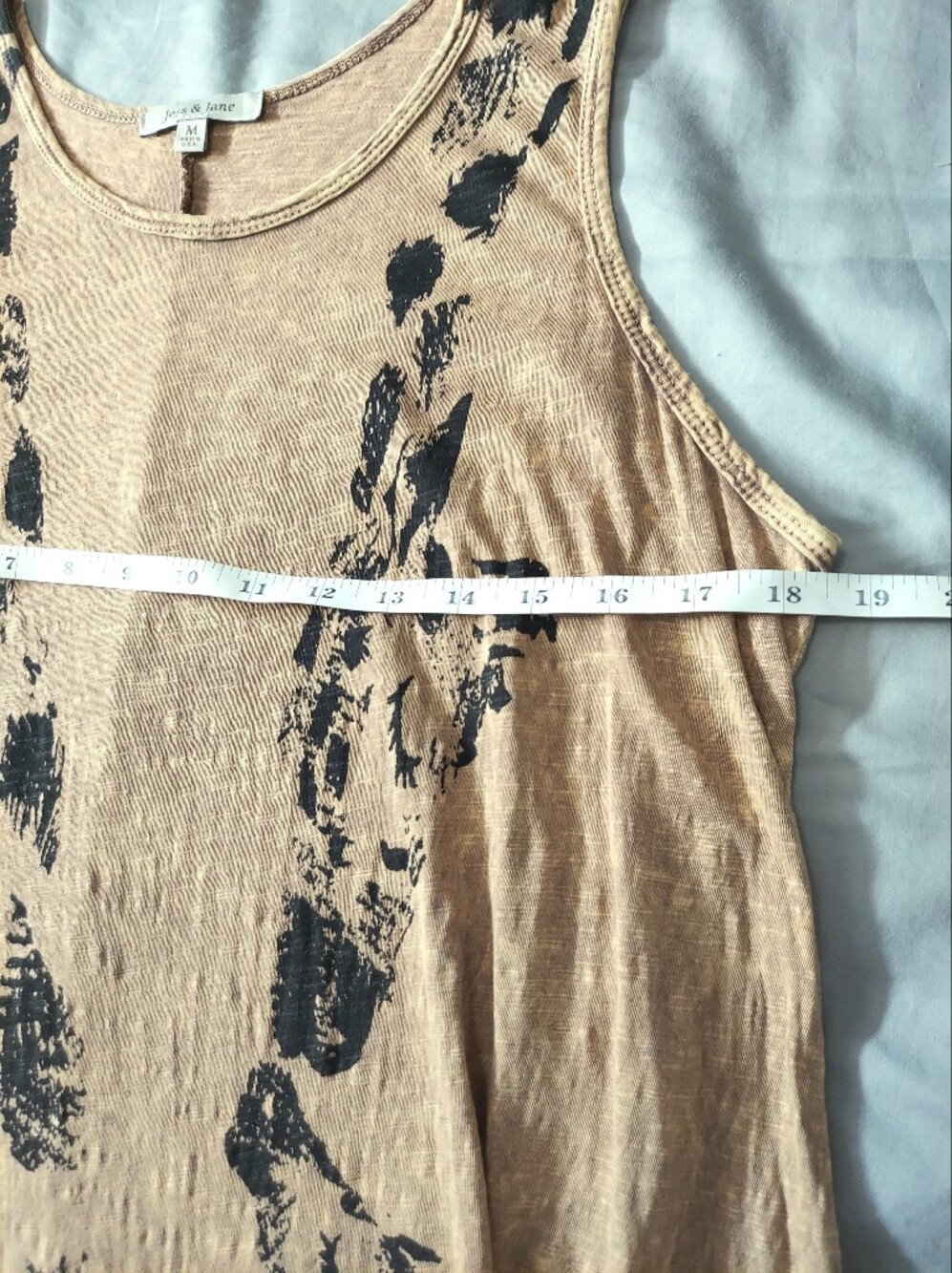 Jess & Jane Abstract Mama Baby Giraffe Print Knit Tank Dress Tan Med Art To Wear - Picture 7 of 8